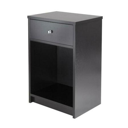 WINSOME TRADING Squamish Accent table with 1 Drawer Black Finish 20914